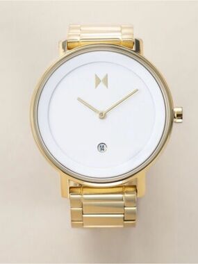 MVMT Signature II Gold Bracelet Watch with White Dial